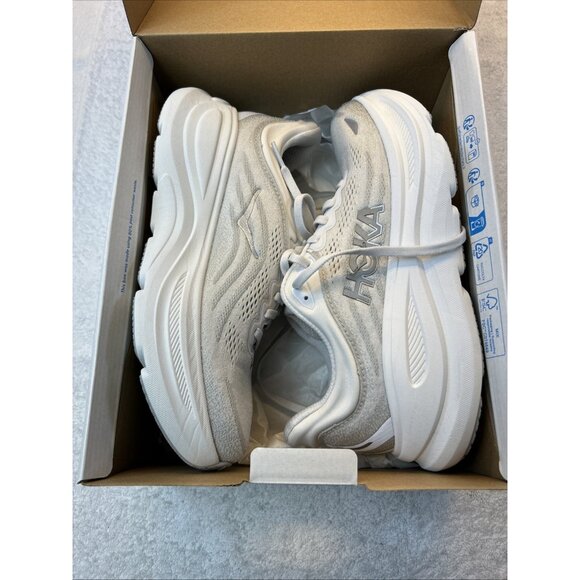 Hoka One One HOKA Bondi 9 Stardust Silver White Women 9.5 B Excellent Condition - Picture 14 of 14